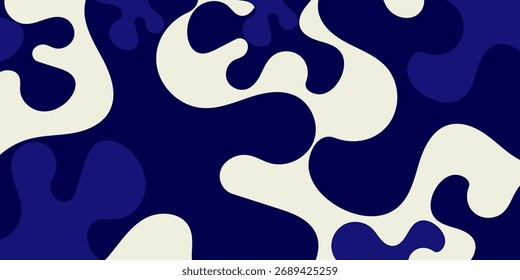Minimal abstract fluid background with dark blue color combination design. Background concept design