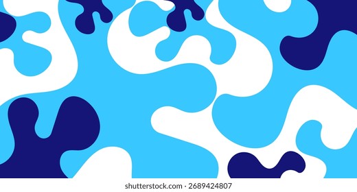 Fundo de fluido abstrato mínimo com projeto de combinação de cor do mar azul profundo. Design de conceito de plano de fundo