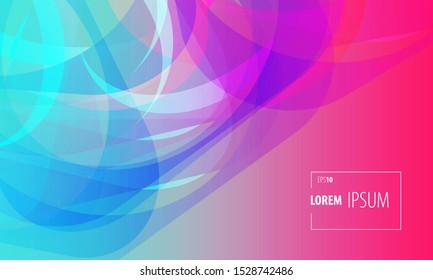 Minimal abstract geometric background. Dynamic shapes composition. 3d Fluid Shapes. Colorful futuristic Gradient. Pattern neon wave brochure. Minimal Template for banner, landing page, website, poster