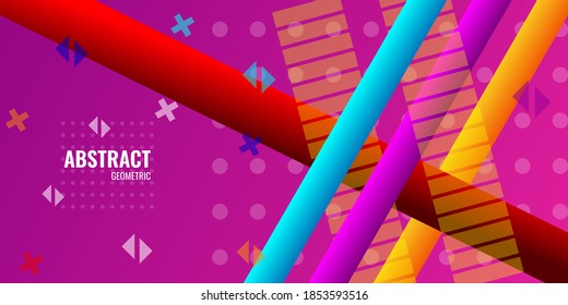 Minimal abstract geometric background. Simple shapes with trendy gradients
