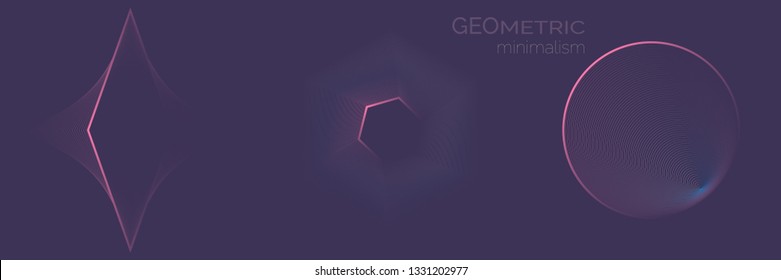 Minimal abstract geometric background. Transformation and evolution. Dynamic gradient shapes composition design for poster template web page concept blank commercial journal. Eps10 vector illustration