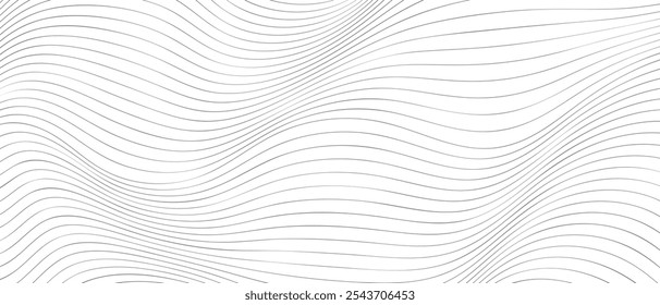Plano de fundo geométrico abstrato mínimo com padrão de linhas onduladas finas