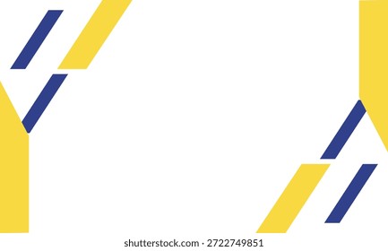 Fondo geométrico abstracto mínimo con Formas diagonales amarillas y navy en blanco. Diseño moderno y limpio ideal para negocios, presentaciones, marcas y diseños gráficos contemporáneos.