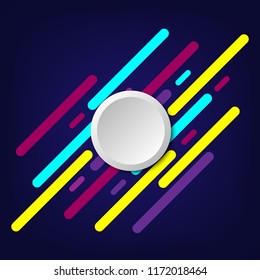 minimal abstract geometric with colorful background vector design