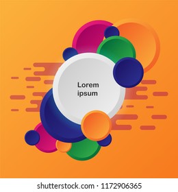 minimal abstract geometric with colorful background vector design