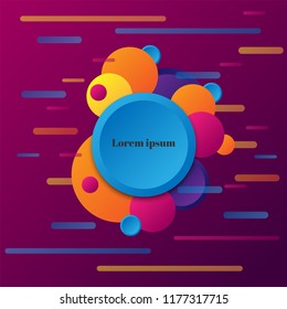 minimal abstract geometric with colorful background vector design