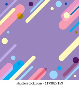 minimal abstract geometric with colorful background vector design