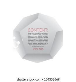 Minimal abstract geometric composed 3d shape for universal use
