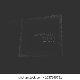 Minimal abstract geometric dotted square design, dark and light gray color, dotted texture. Vector art. Great for websites, banner, print Space for text.