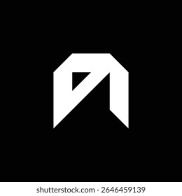 Minimal abstract geometric logo with modern, sharp angles. Perfect for branding, architecture, construction, and creative business. EPS vector format for scalable design use