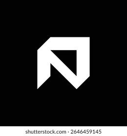 Logotipo geométrico abstracto mínimo con ángulos modernos y agudos. Perfecto para branding, arquitectura, construcción y negocios creativos. Formato de Vector EPS para uso de diseño escalable
