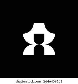 Minimal abstract geometric logo with modern, sharp angles. Perfect for branding, architecture, construction, and creative business. EPS vector format for scalable design use