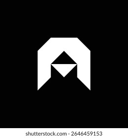 Minimales abstraktes geometrisches Logo mit modernen, scharfen Winkeln. Perfekt für Branding, Architektur, Konstruktion und kreatives Business. EPS-Vektorformat für skalierbare Designanwendung