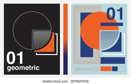 Minimal Abstract Geometric Shape Poster. Vector Elements.