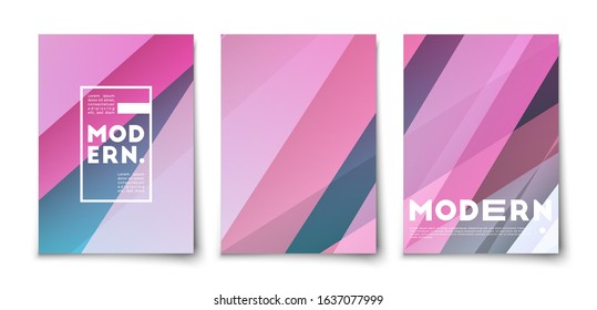 Minimal abstract geometric shapes color lines vector background