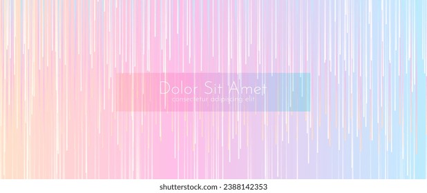Minimaler abstrakter Geometriehintergrund mit leuchtenden Farblinien. Pixelsortierung glitch Stil Design für Banner und Werbung. "Dolor Sit Amet" ist ein Platzhalter-Text. EPS10 Illustration.