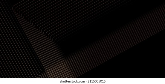 Fondo mínimo de geometría abstracta con líneas doradas. Diseño de vectores
