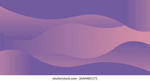 Fondo de degradado Abstractas mínimo con ondas lisas púrpuras y rosadas