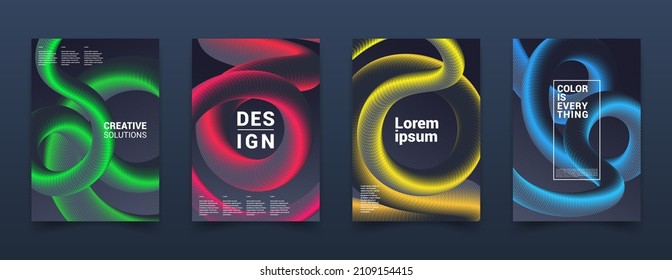 Minimal abstract gradient covers. Geometric future template for flyer, poster, brochure and invitation. Minimalistic colorful cover.
