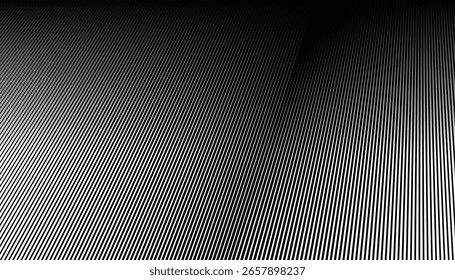 plano de fundo gráfico abstrato mínimo com linhas diagonais brancas finas em um plano de fundo preto. 