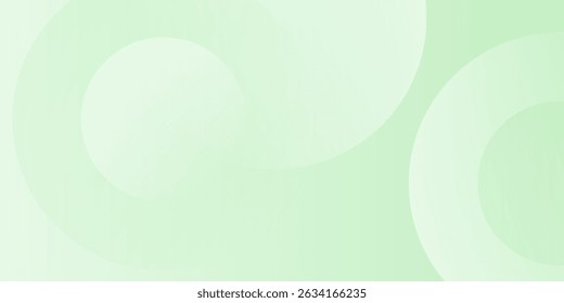 Minimal abstract green background with soft gradient circles, modern trendy design in vector illustration