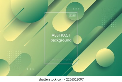 minimal abstract green gradient color shape geometric background. eps10 vector