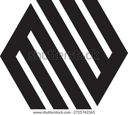 Minimal abstract hexagon logo with clean line geometry, suitable for modern business, technology, and corporate branding.