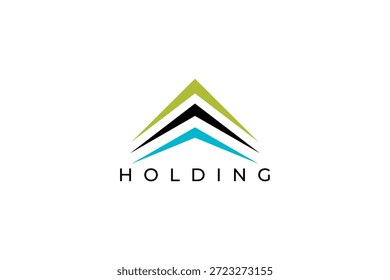 Diseño de logotipo de retención Abstractas mínima para identidad de marca Corporativa, financiera y comercial
