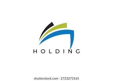 Diseño de logotipo de retención Abstractas mínima para identidad de marca Corporativa, financiera y comercial