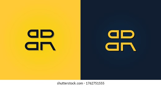 Minimal Abstract Initial letter BR logo. It will be suitable for which company or brand name start those initial.