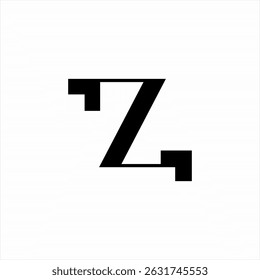 Minimal abstract initial letter Z logo design.	