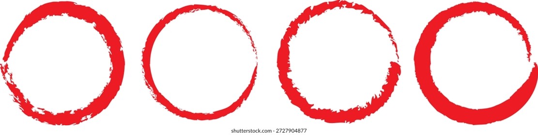 Minimal Abstract  Ink Brush Circle Collection. Collection of hand drawn black ink brush circles, inspired by , minimal abstract textures for design and meditation.
