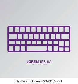 Símbolo de icono de vectores de logotipo de teclado mínimo o abstracto aislado en fondo blanco