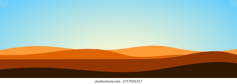 minimal abstract landscape background with layered waves inspired by desert hills scenery