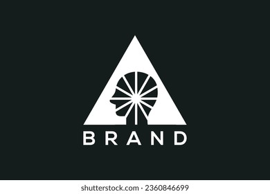 Minimal and abstract letter A man head vector logo design