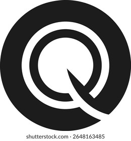 Minimal abstract letter q logo design in a circle for branding or business