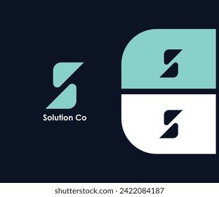 Minimal abstract letter s logo - investment and consultancy logo design