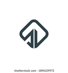 Minimal abstract letter SD logo in simple rhombus form.