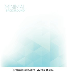 Minimal abstract light pale blue and white background with translucent triangles. Subtle geometric vector graphic pattern. CMYK colors