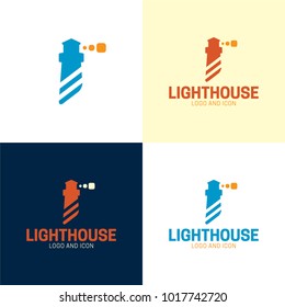 Minimal Abstract Lighthouse Logo And Icon - Vector Illustration