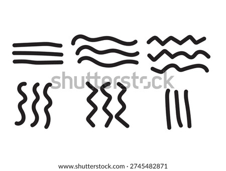 Minimal Abstract Line Art Elements Collection (EPS, JPG)