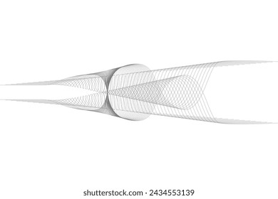 Minimal abstract line futuristic tech background. Vector digital art banner design