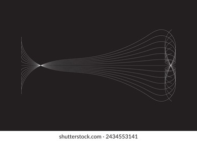 Minimal abstract line futuristic tech background. Vector digital art banner design