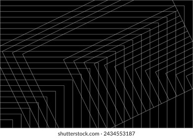 Minimal abstract line futuristic tech background. Vector digital art banner design