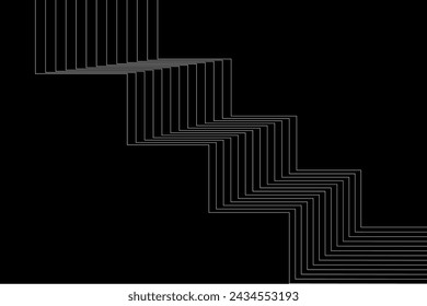 Fondo tecnológico futurista de línea abstracta mínima. Vector diseño de banner de arte digital