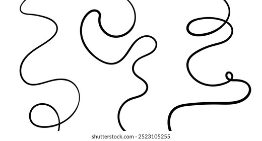 Minimal abstract line shapes contemporary background. Vector illustration