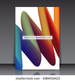 Minimal Abstract Liquid 3D Curve Lines in Vibrant Color - Editable Blob Flyer Template Vector Background