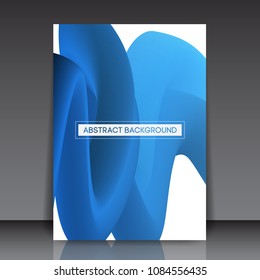 Minimal Abstract Liquid 3D Curve Lines in Vibrant Color - Editable Blob Flyer Template Vector Background