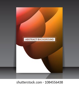Minimal Abstract Liquid 3D Curve Lines in Vibrant Color - Editable Blob Flyer Template Vector Background