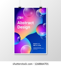 Minimal Abstract Liquid with Bubble Gradient Background Wallpaper